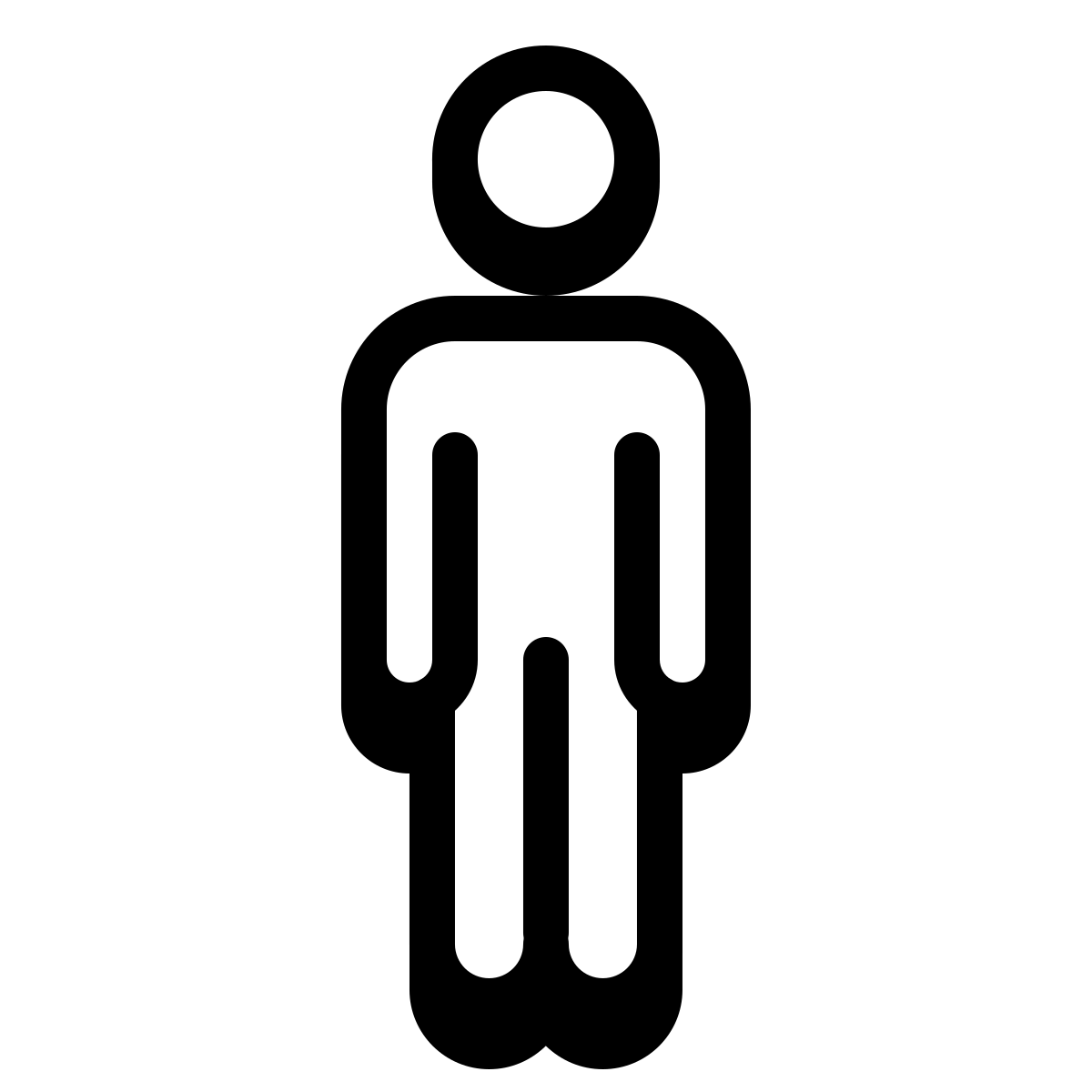 badges style standing man icon