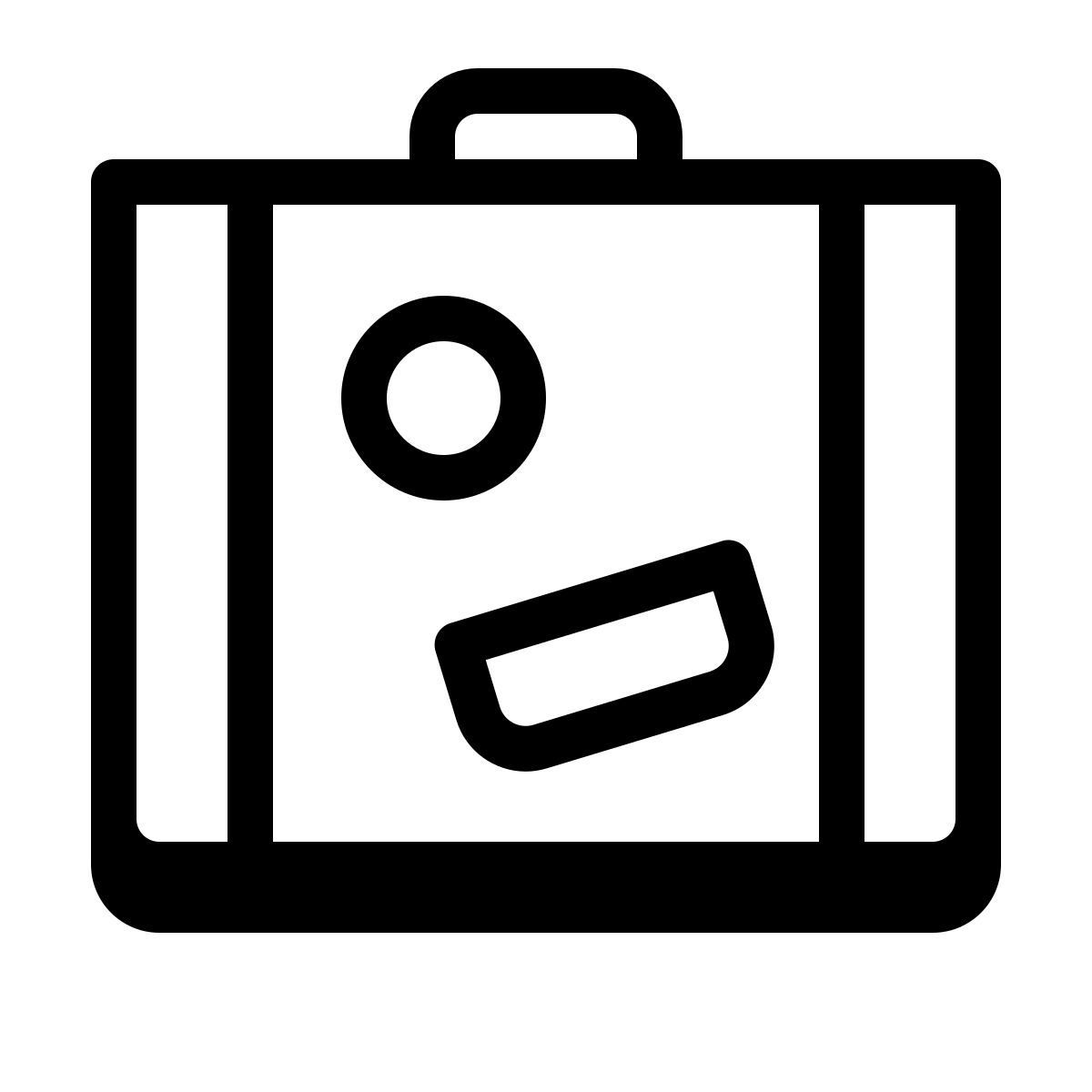 badges style suitcase icon