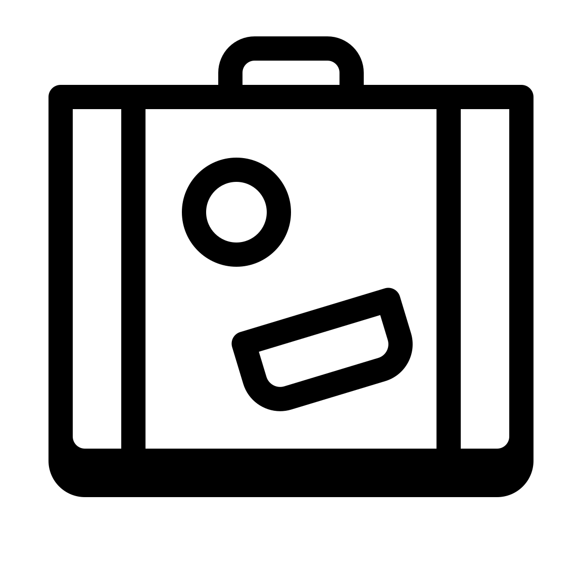 badges style suitcase icon