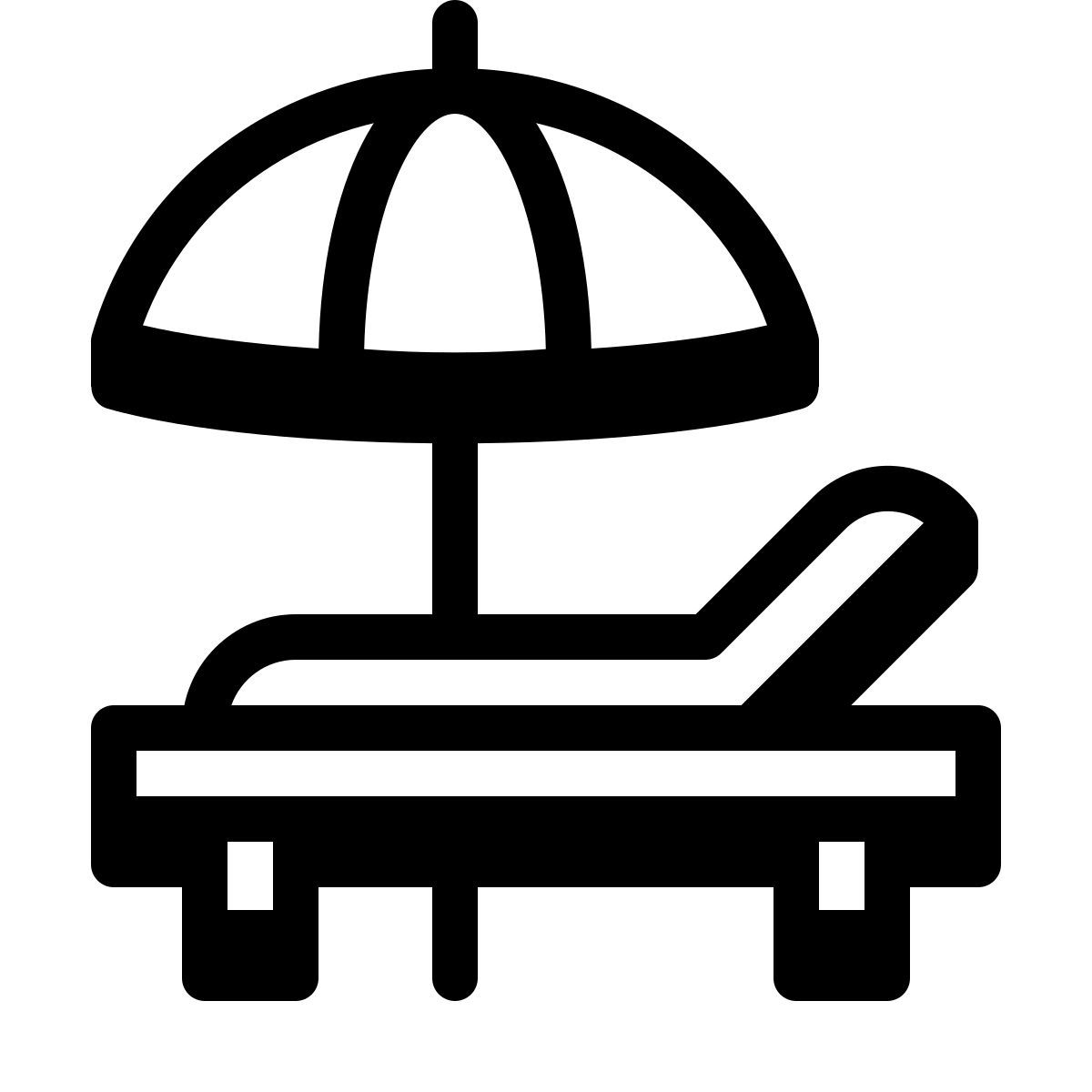 badges style sun lounger icon