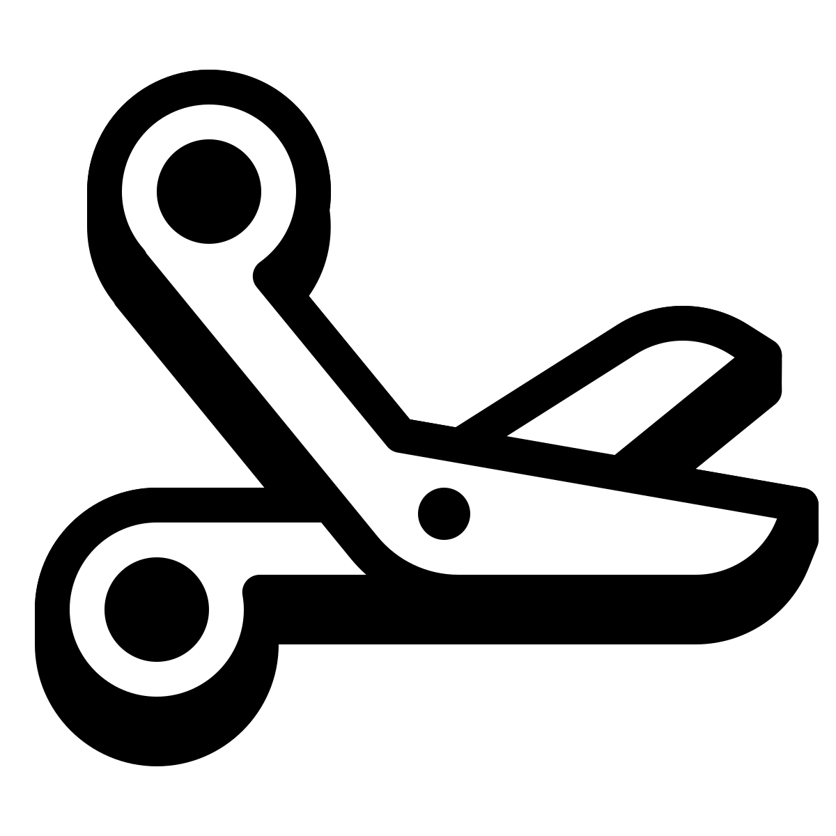 badges style surgical scissors icon