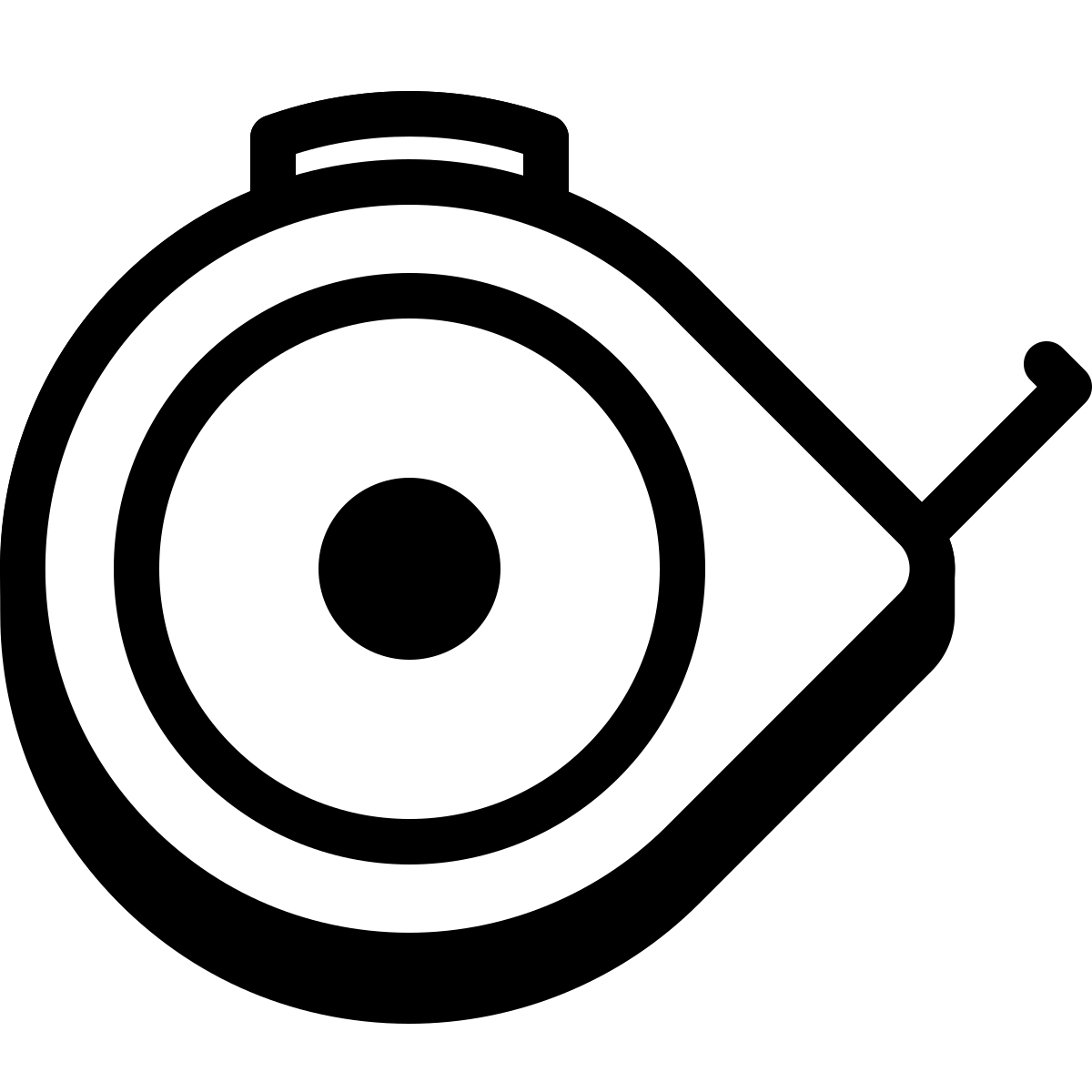 badges style tape measure icon