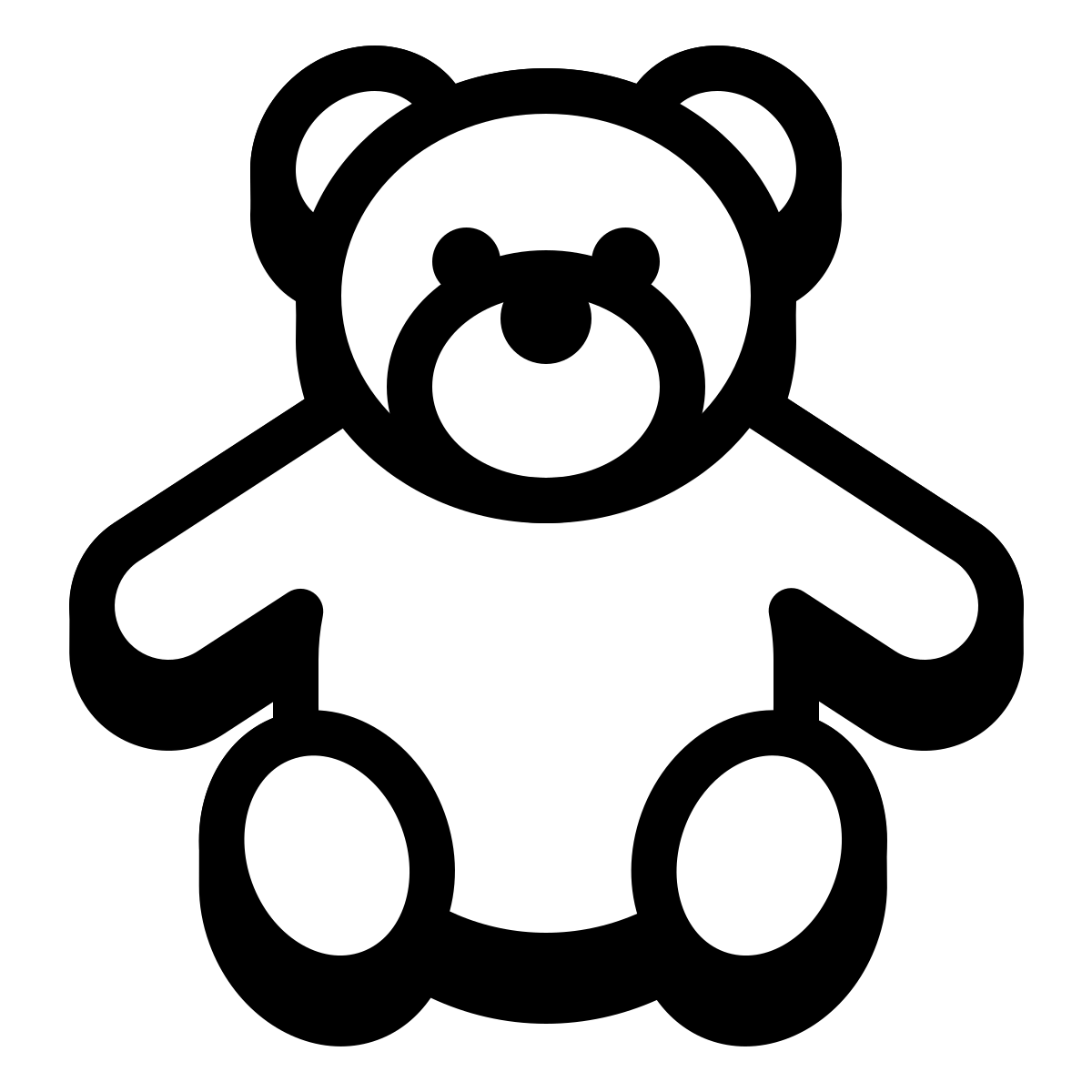 badges style teddy bear icon