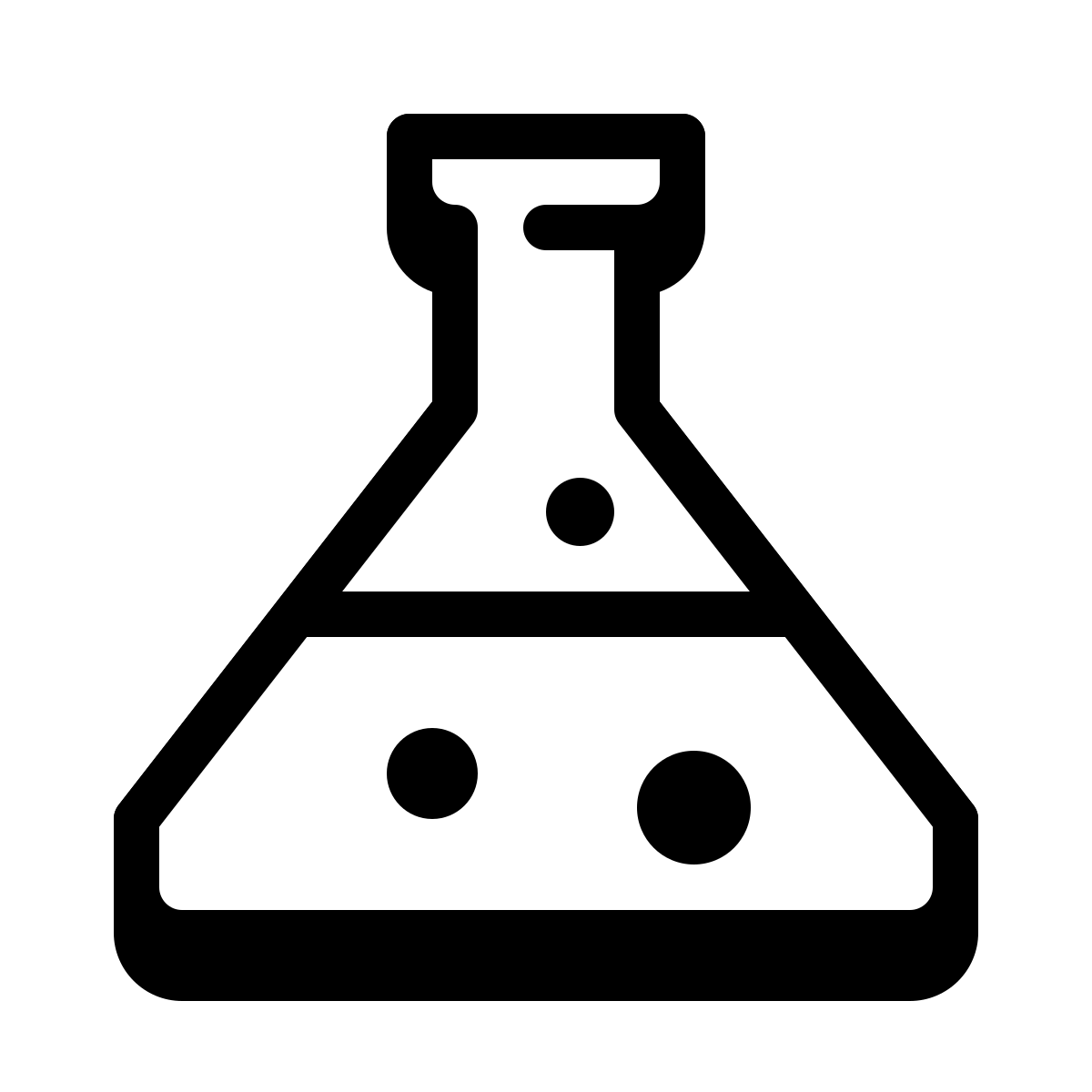 badges style test tube icon