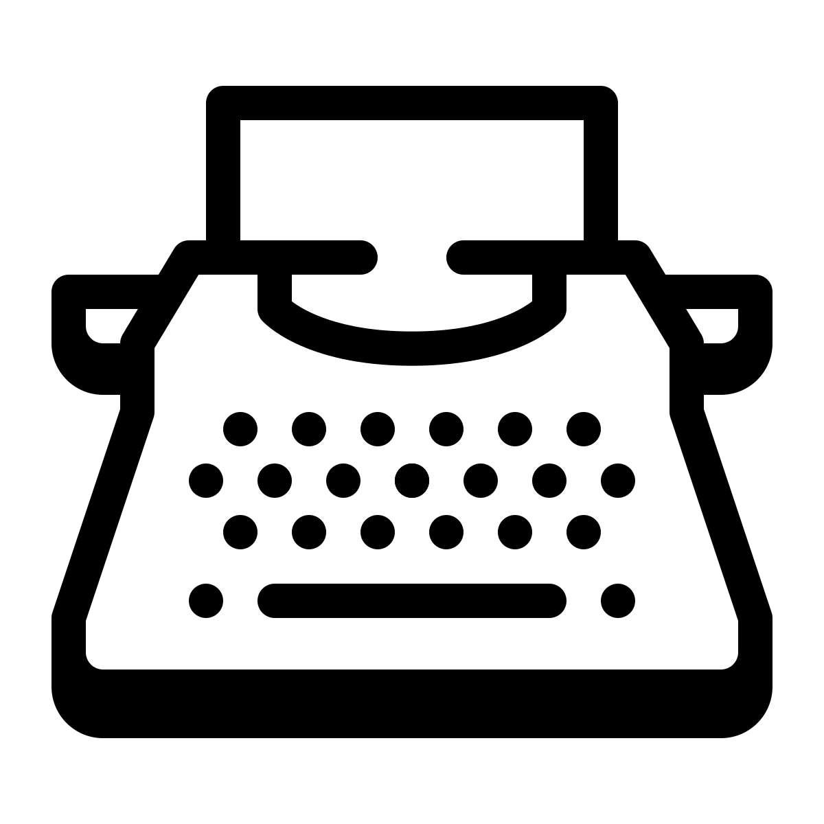 badges style typewriter with paper icon