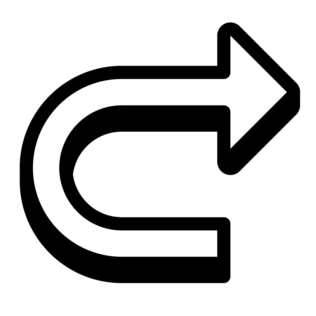 badges style u turn to right icon