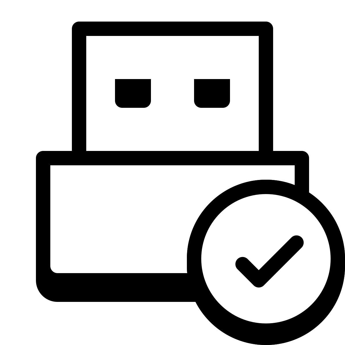 badges style usb collegato icon