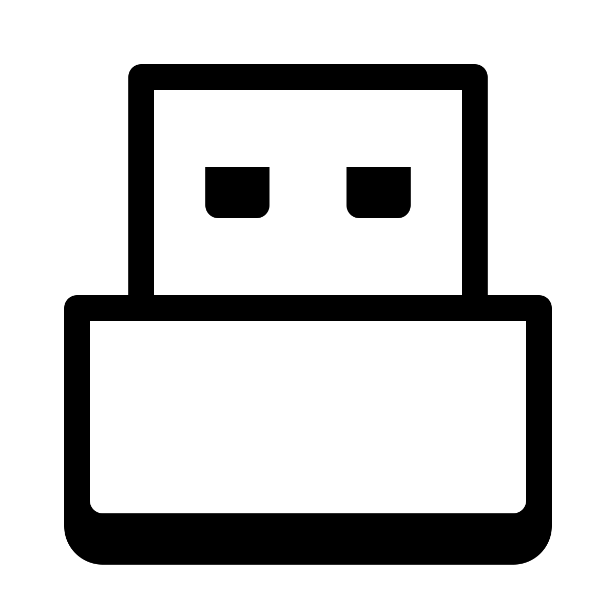 badges style usb on icon
