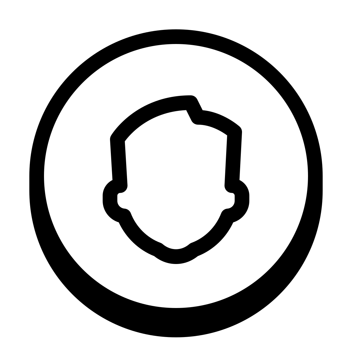 badges style user male circle icon