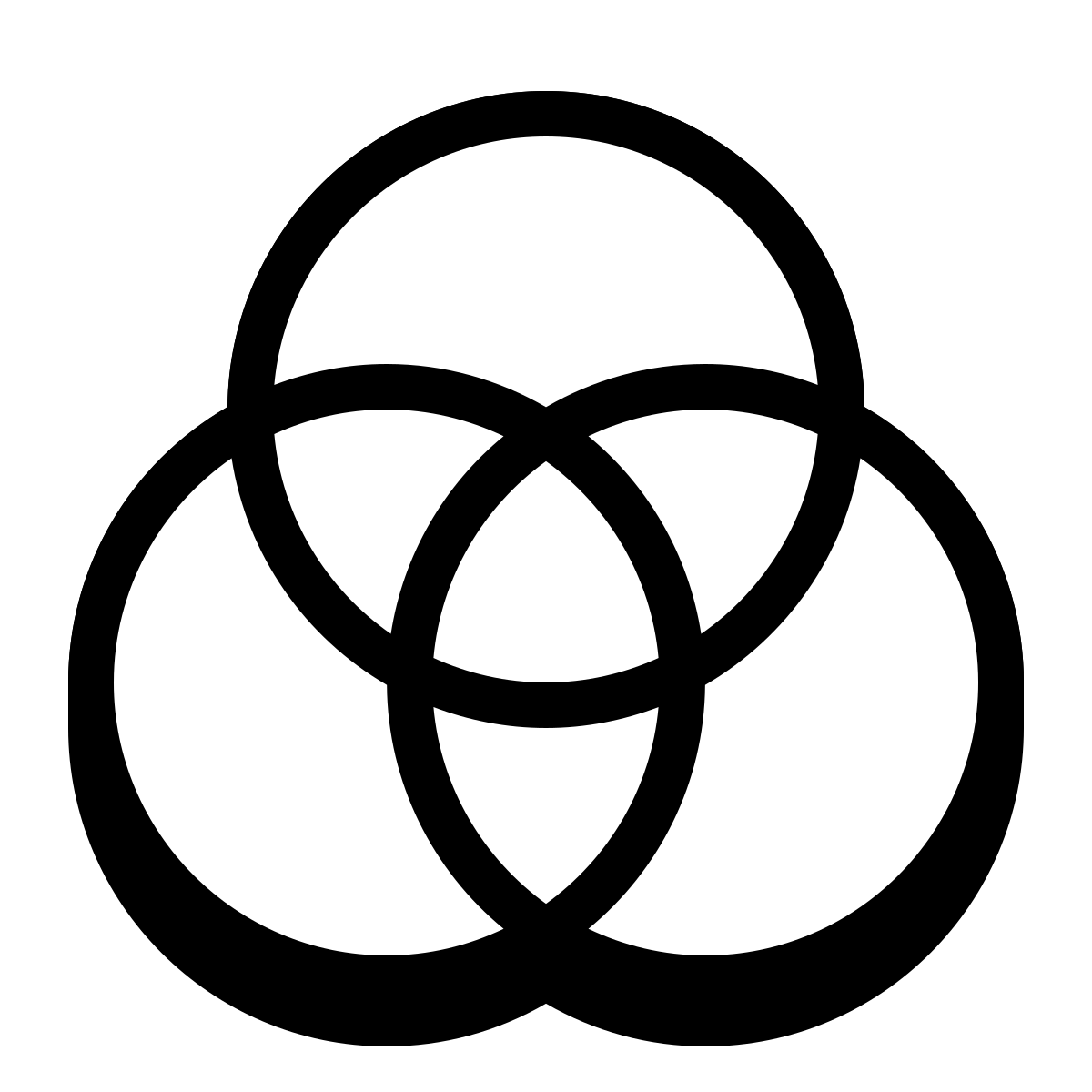 badges style venn diagram icon