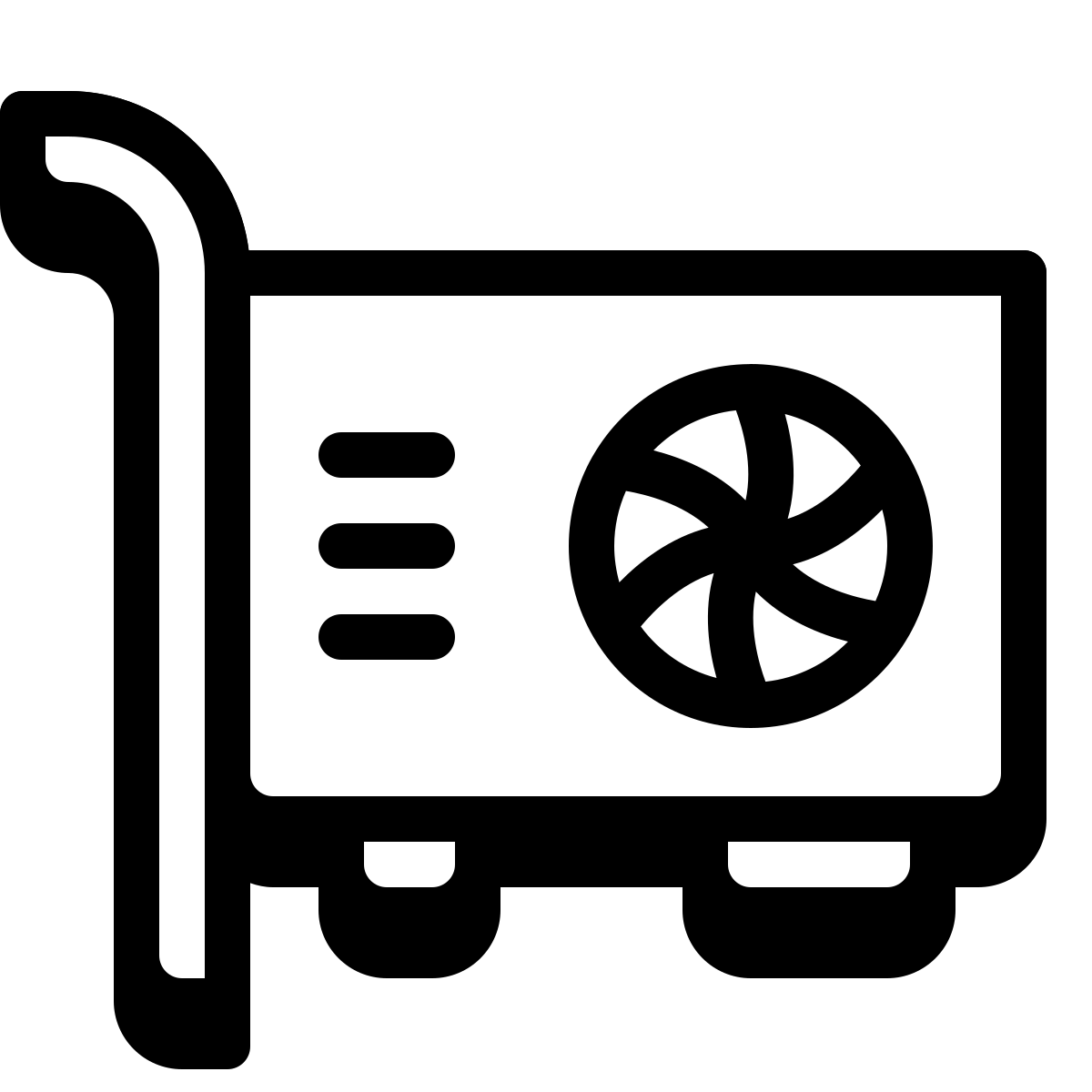 badges style video card icon