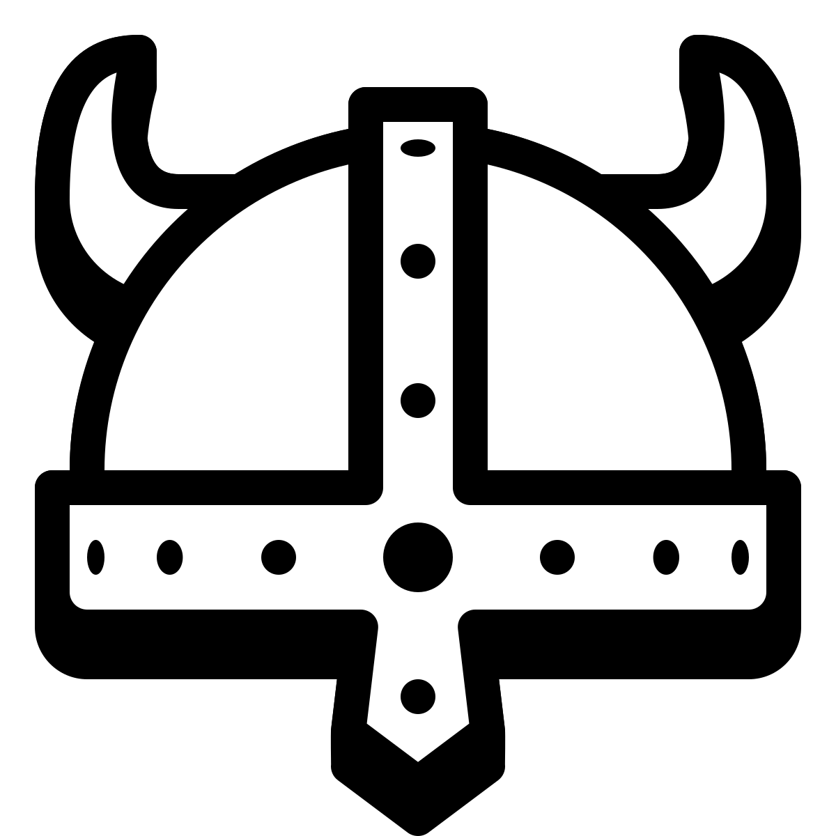 badges style viking helmet icon