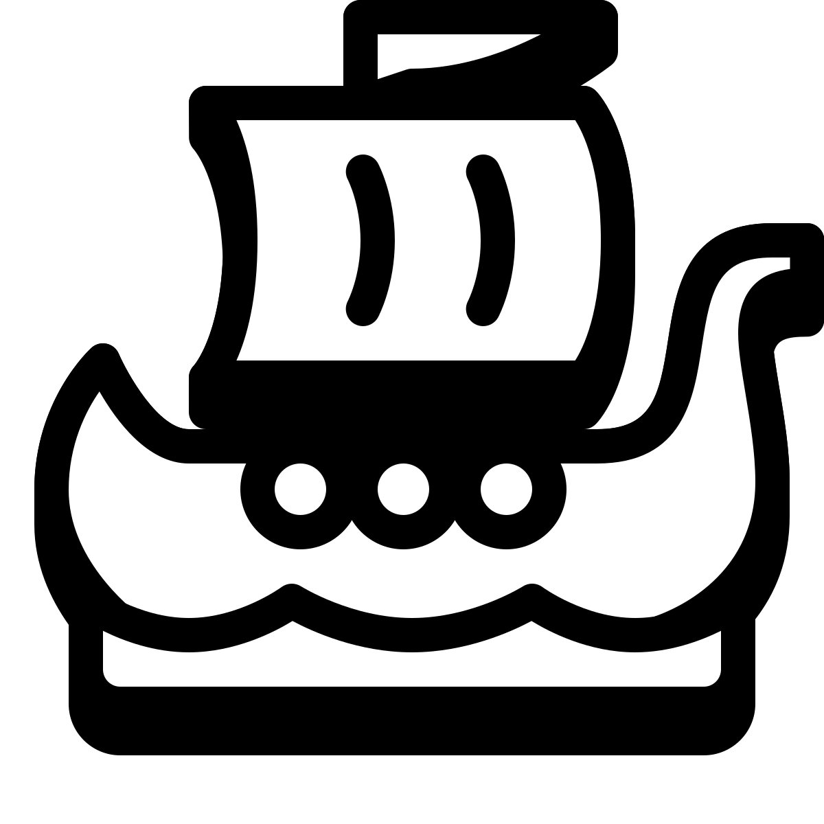 badges style viking ship icon