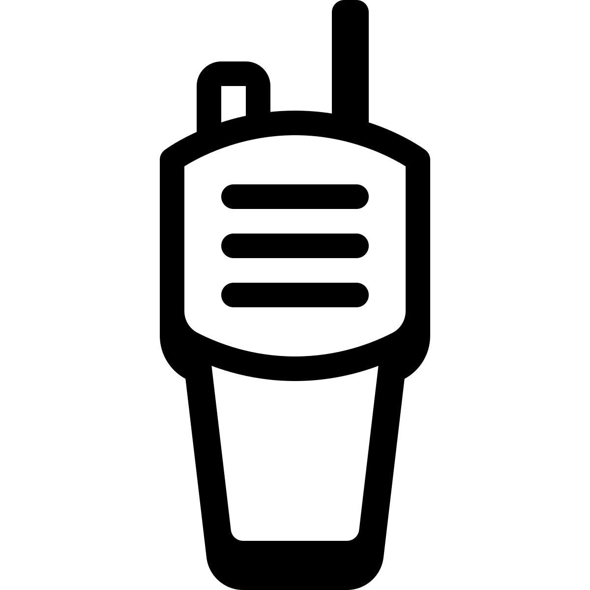 badges style walkie talkie icon