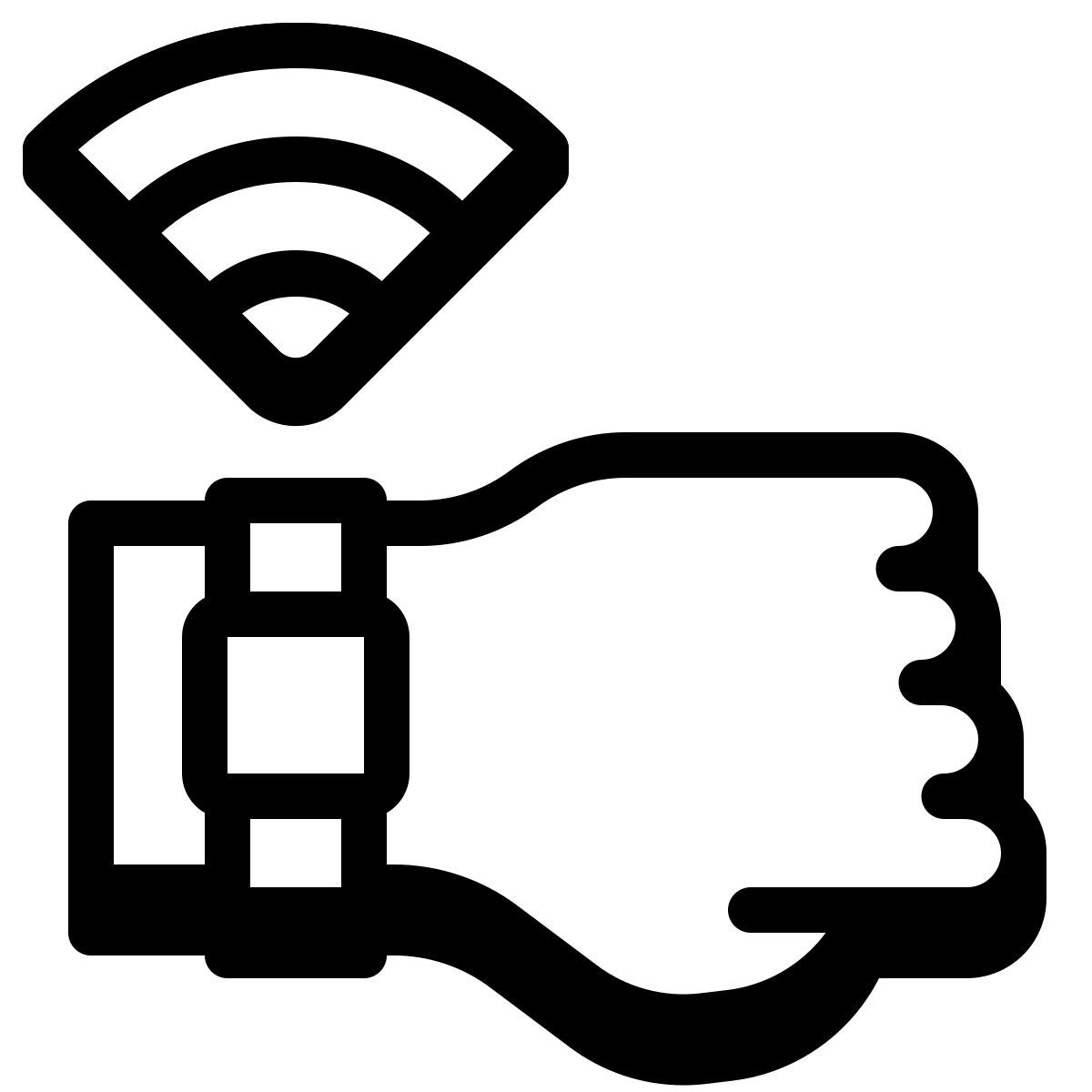 badges style wearable technology icon