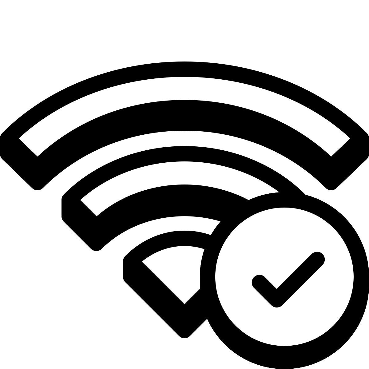 badges style wi fi connected icon