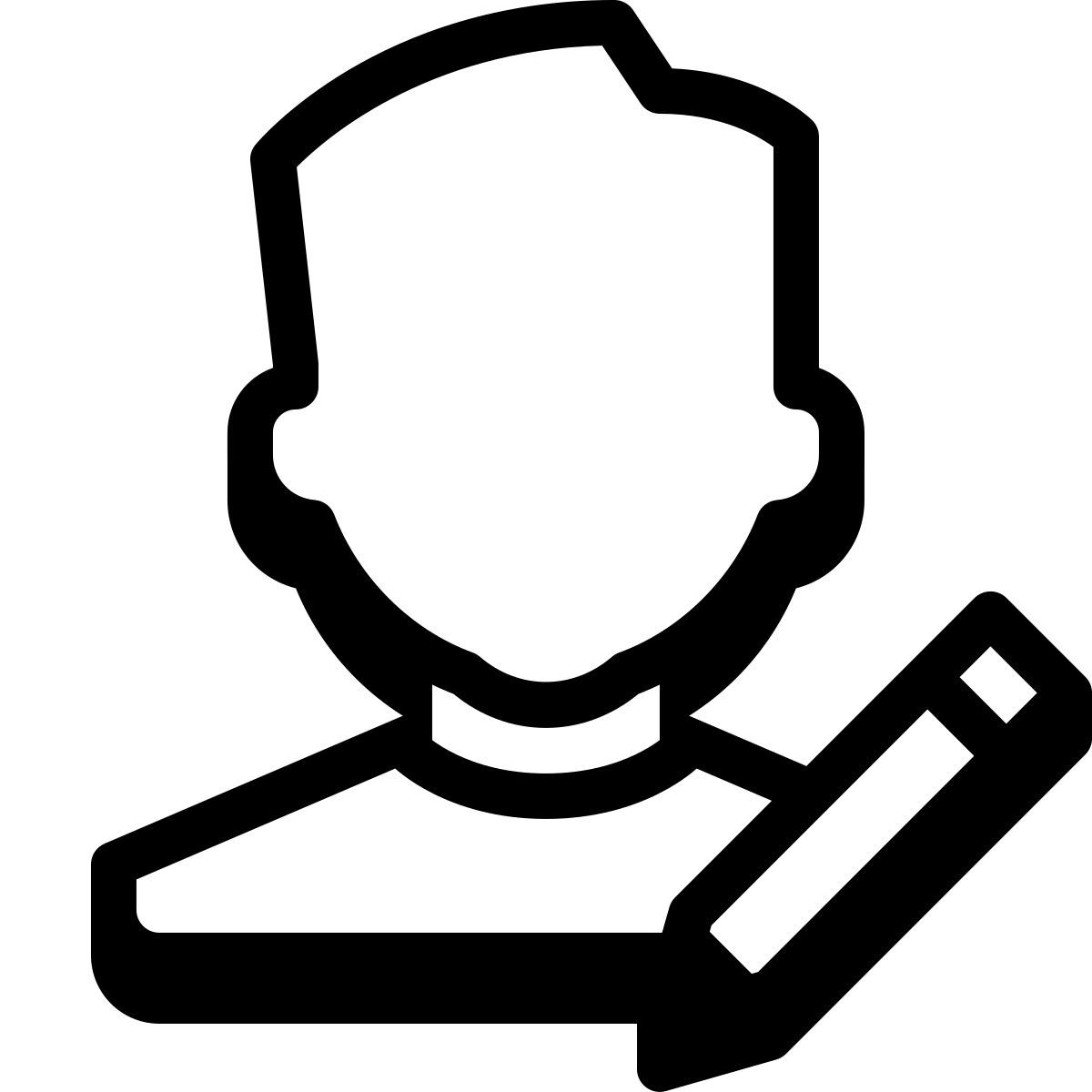 badges style writer male icon
