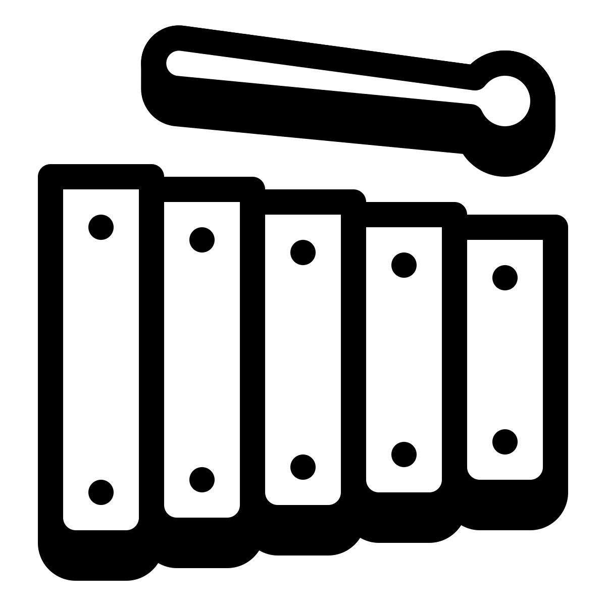 badges style xylophone icon
