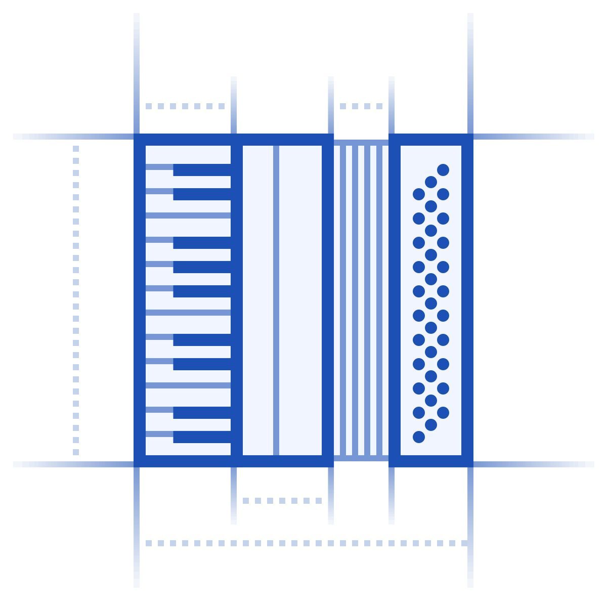 blueprint style fisarmonica icon