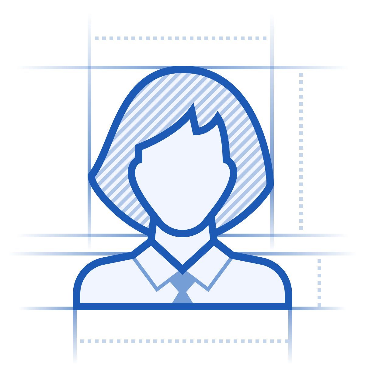 blueprint Stil administrator weiblich Icon