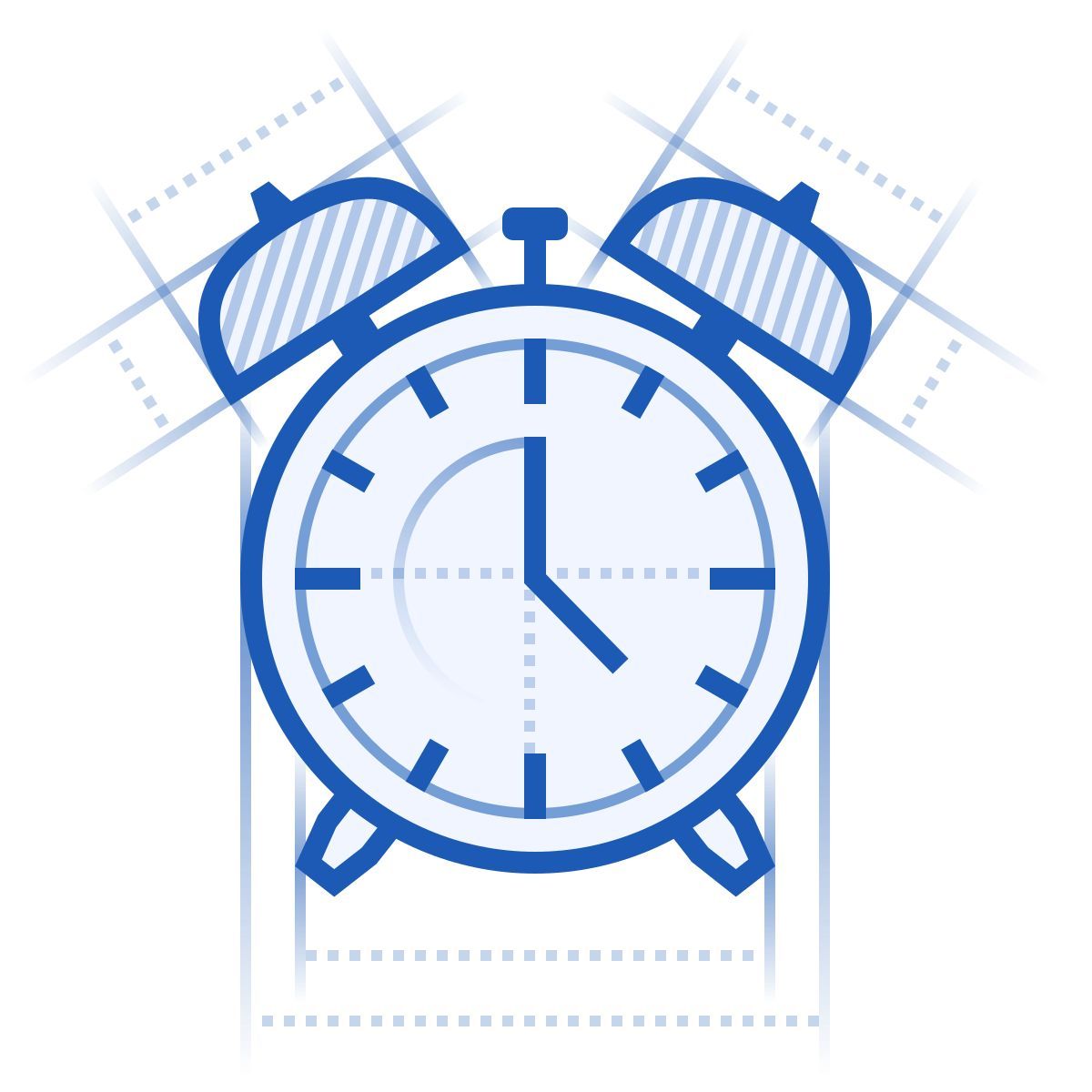 blueprint style wecker icon
