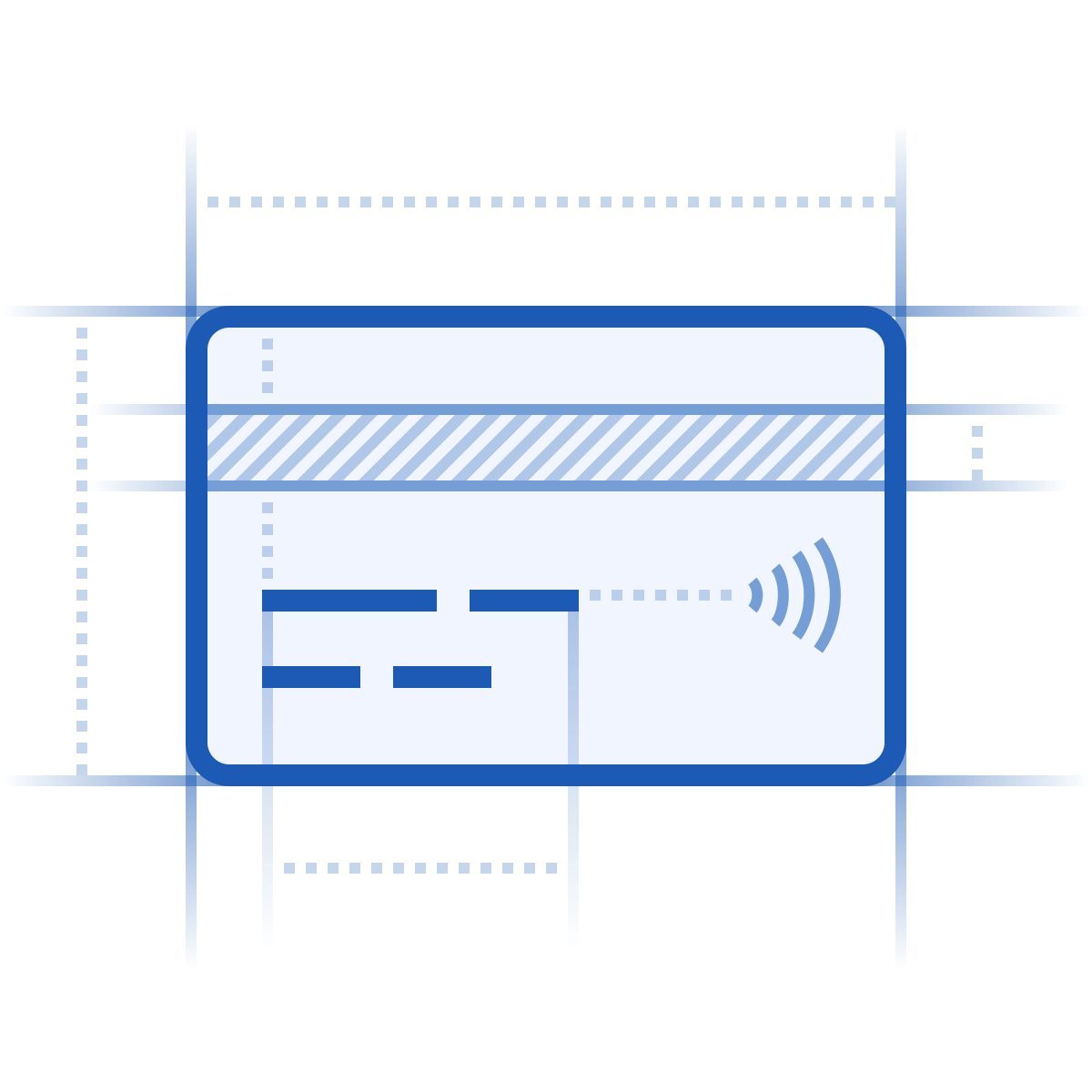 blueprint style 은행 카드 뒷면 icon