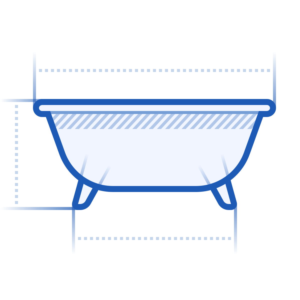blueprint style bath icon