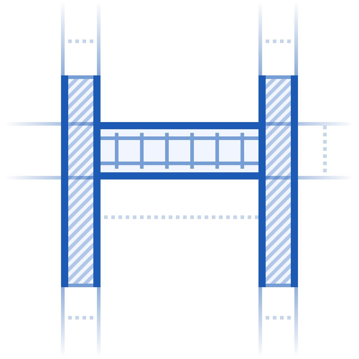 icône beam blueprint style
