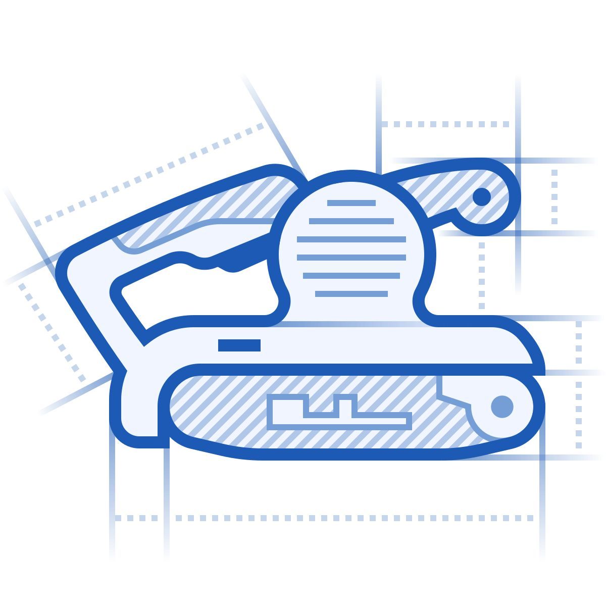 blueprint style belt sander icon