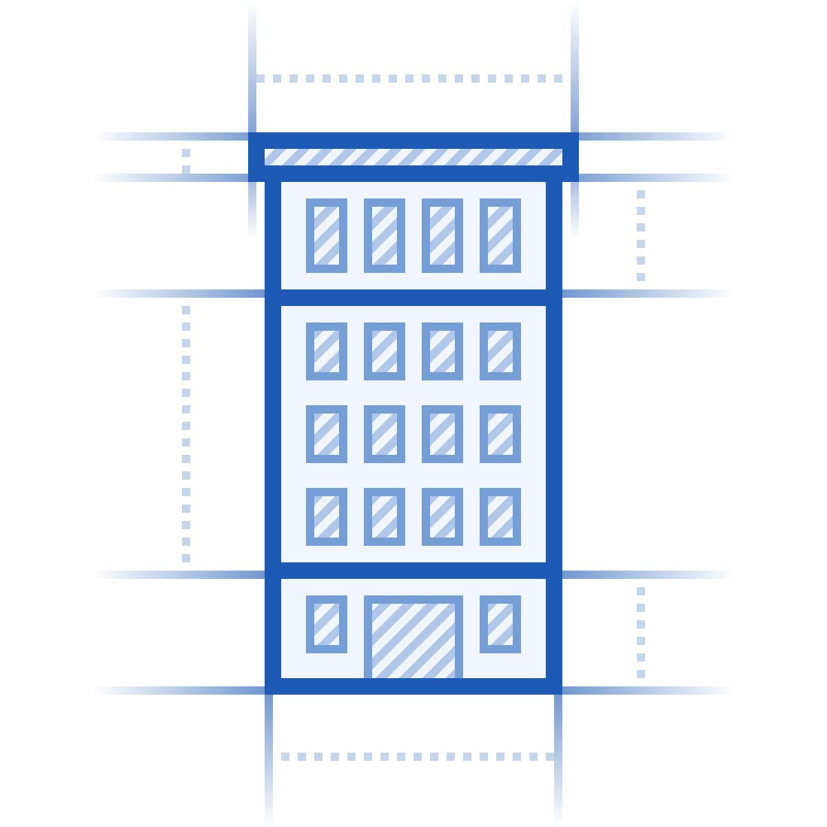 blueprint style edificio icon