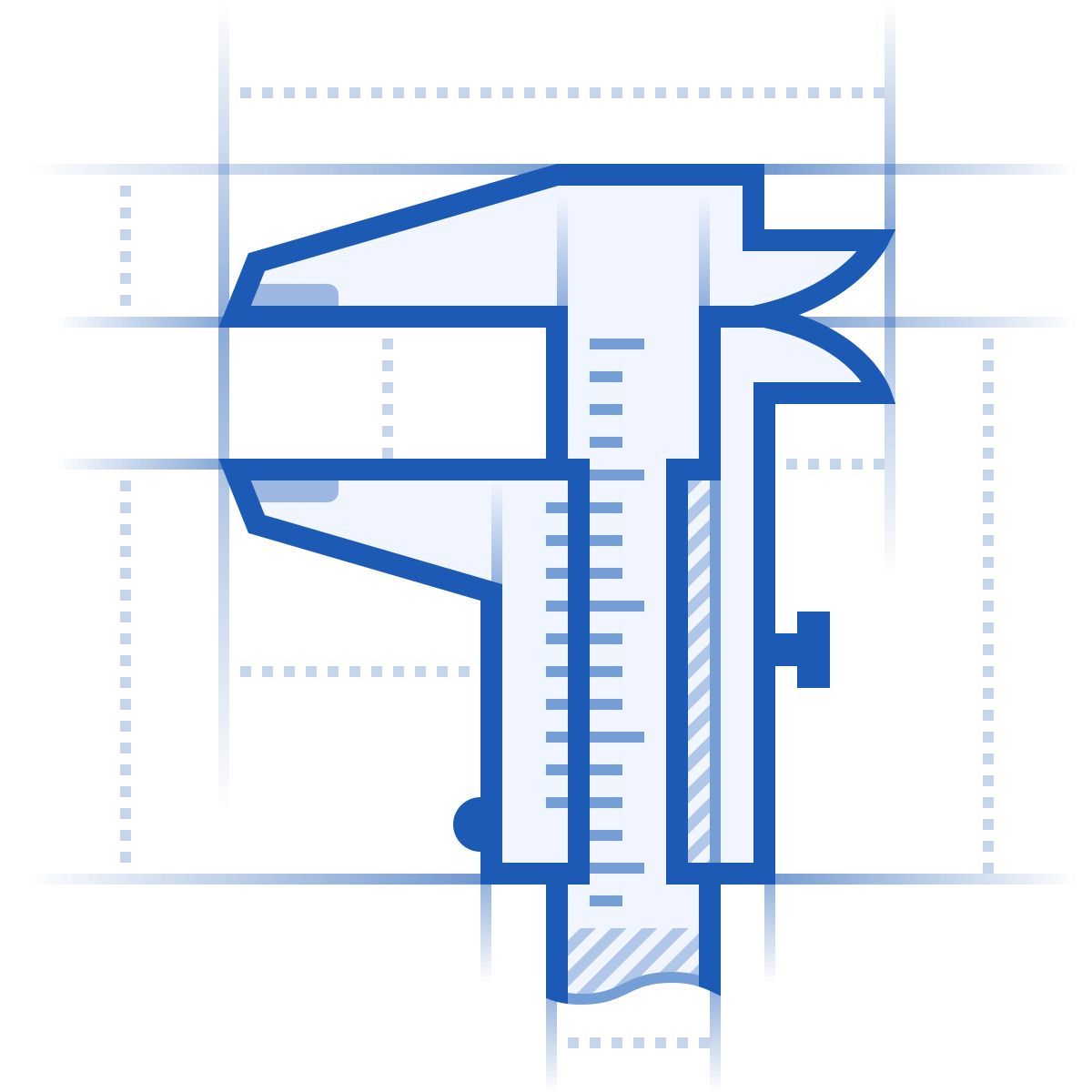 blueprint style caliper icon