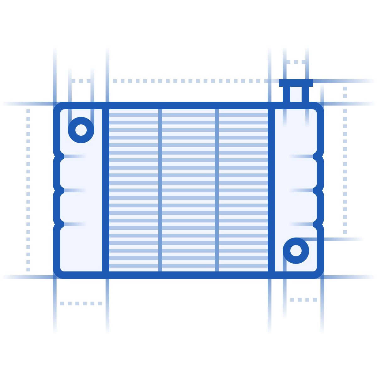 icona radiatore dell'automobile blueprint stile