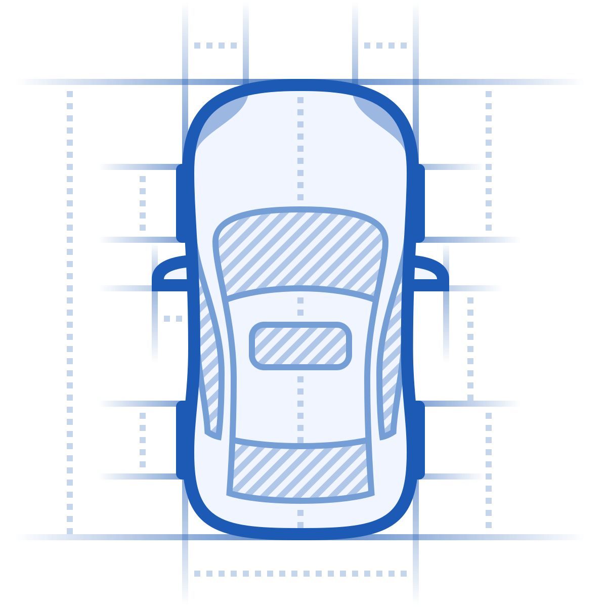 blueprint style вид на машину сверху icon