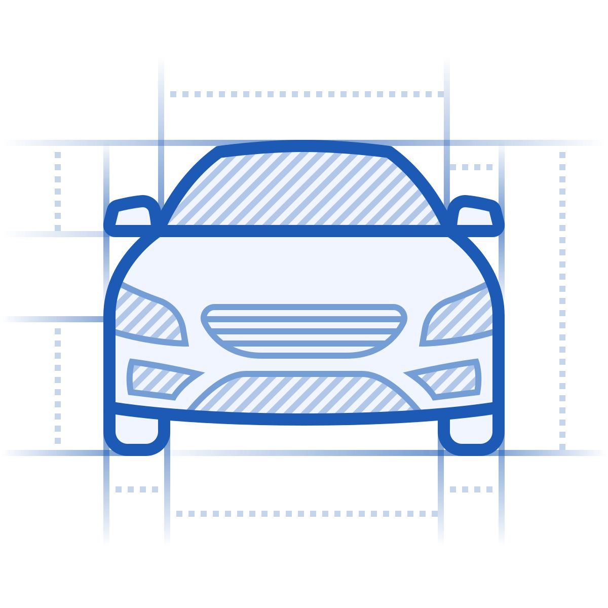 blueprint style 차 icon