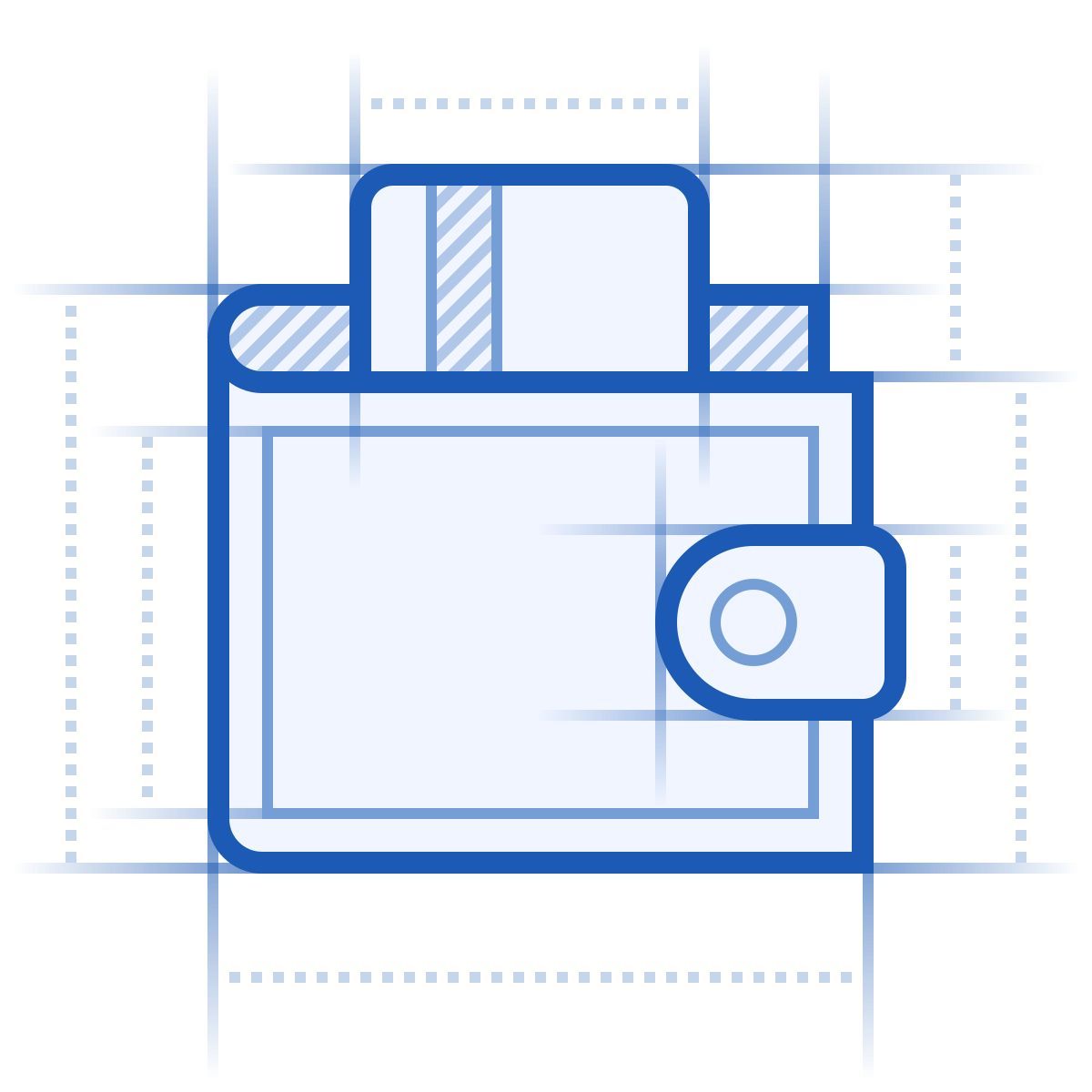 blueprint style portefeuille de cartes icon