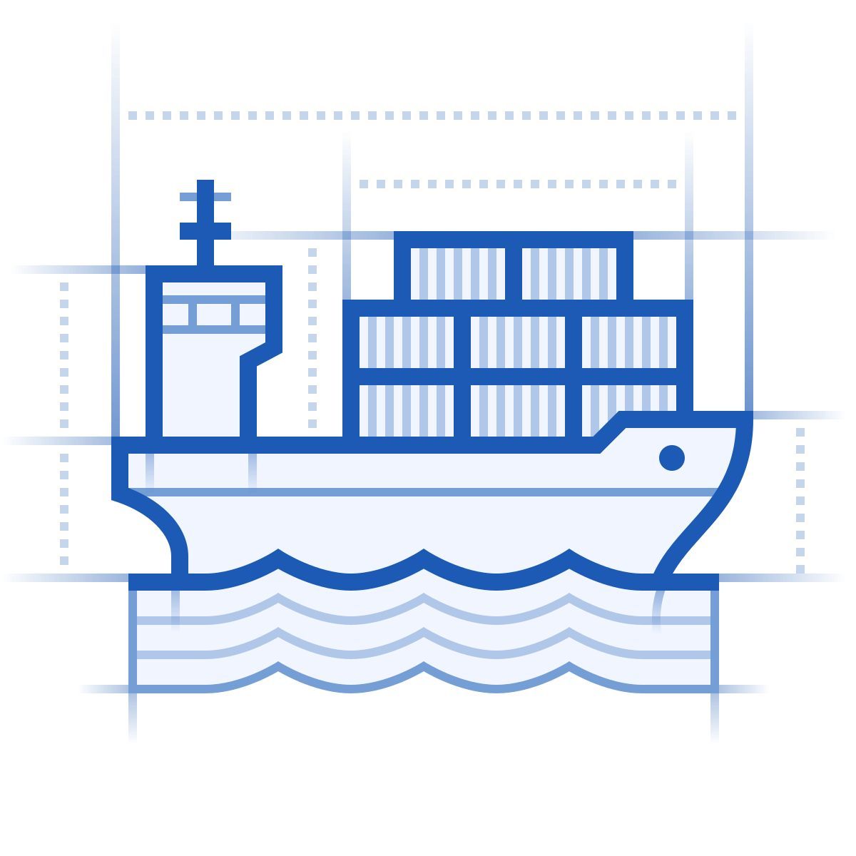 icona nave da carico blueprint stile