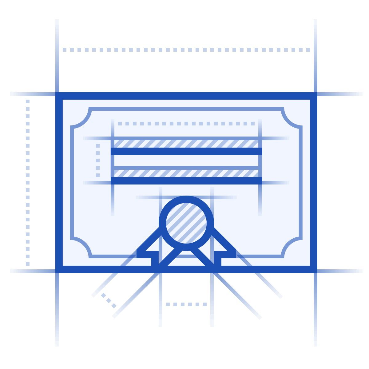 icône diplôme 1 blueprint style