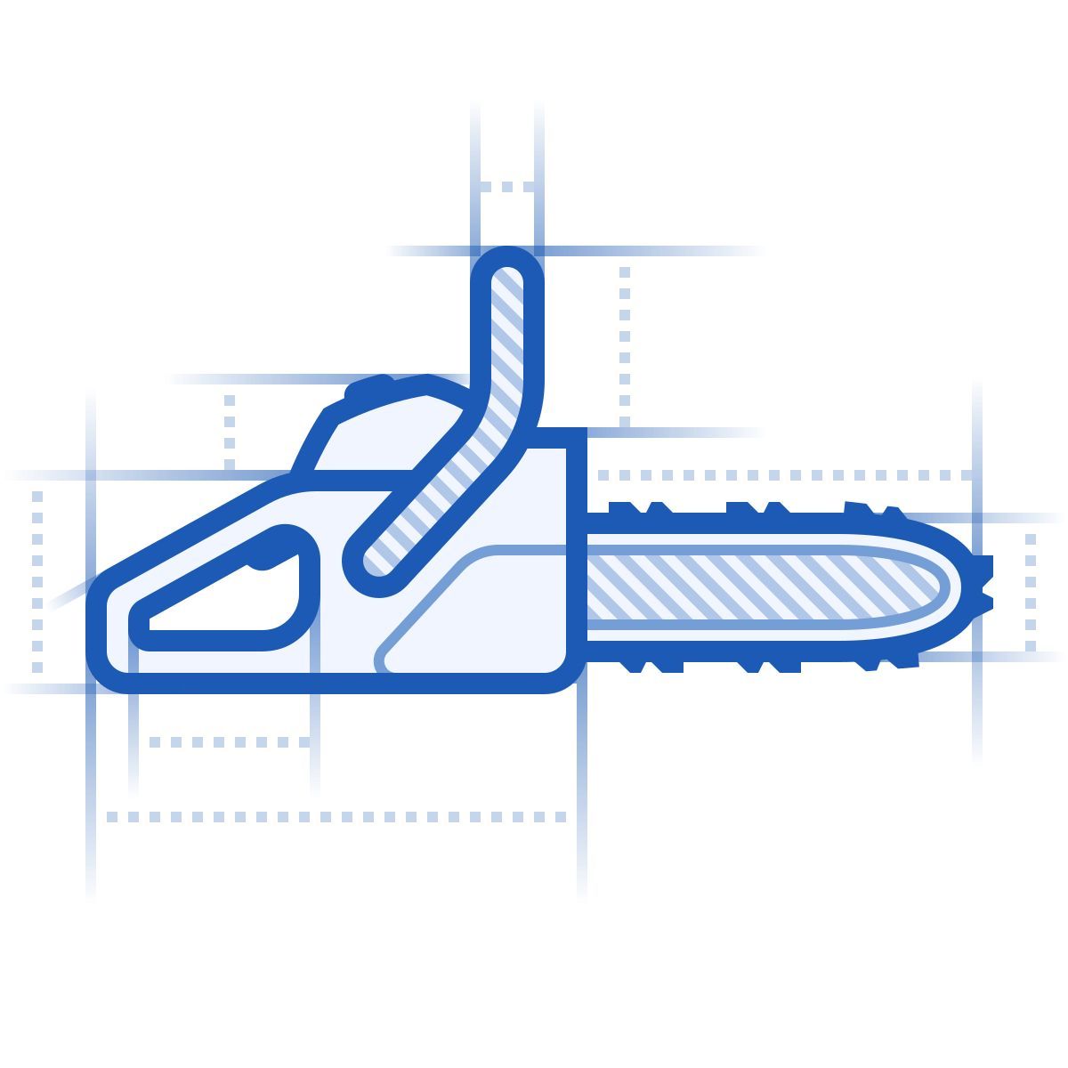 blueprint style tronçonneuse icon