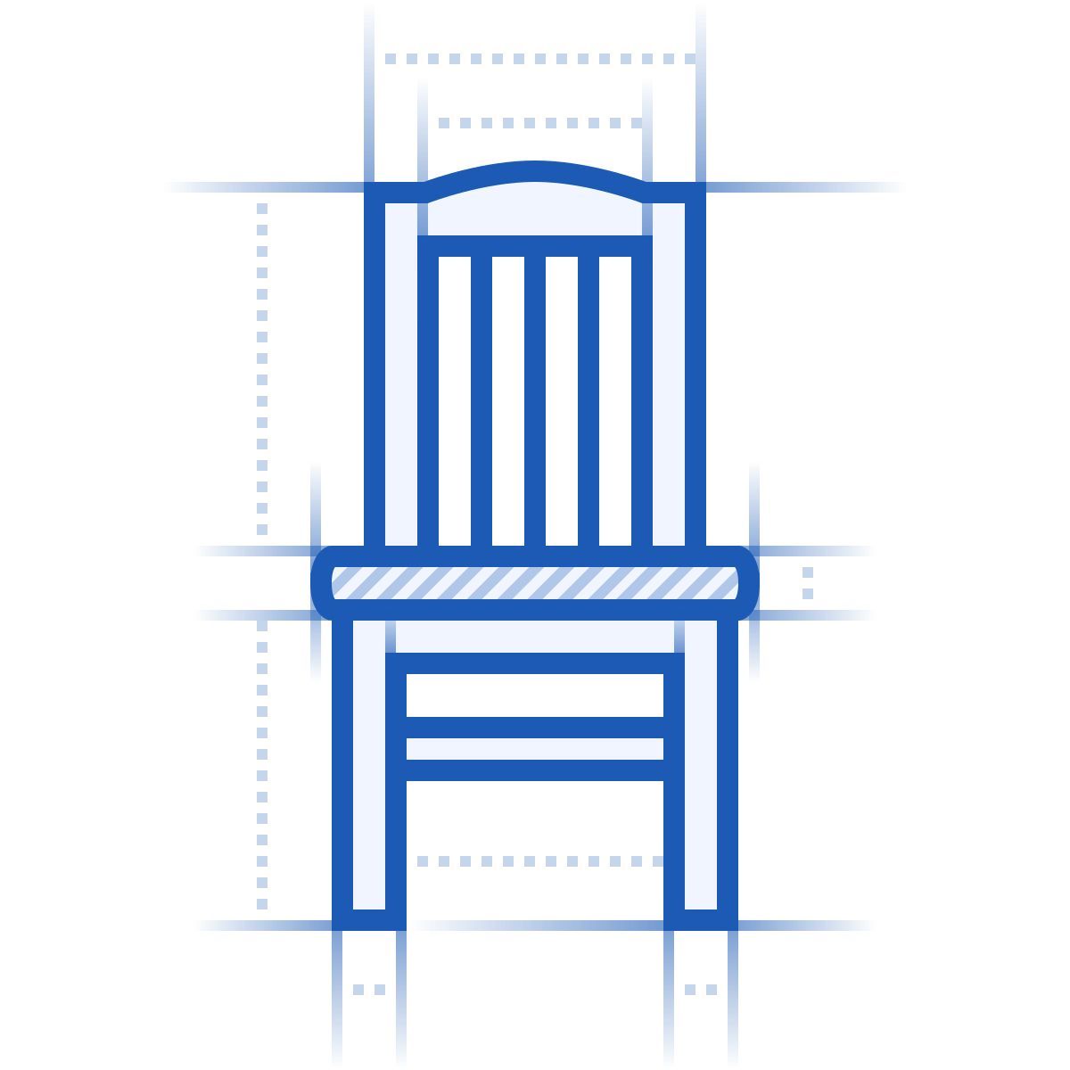 blueprint style cadeira icon