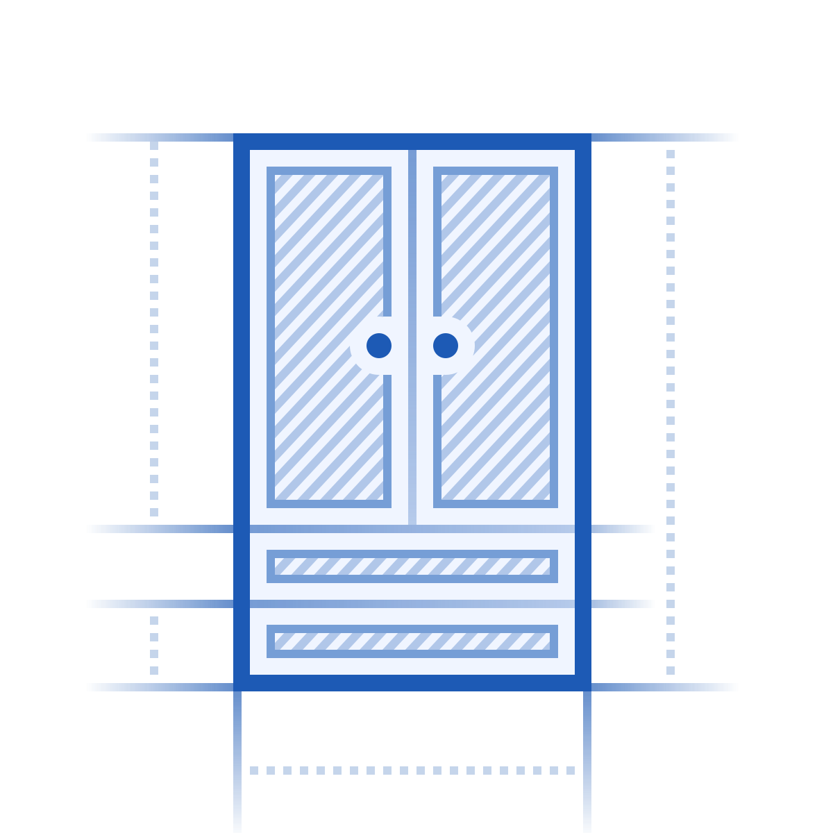 blueprint style closet icon