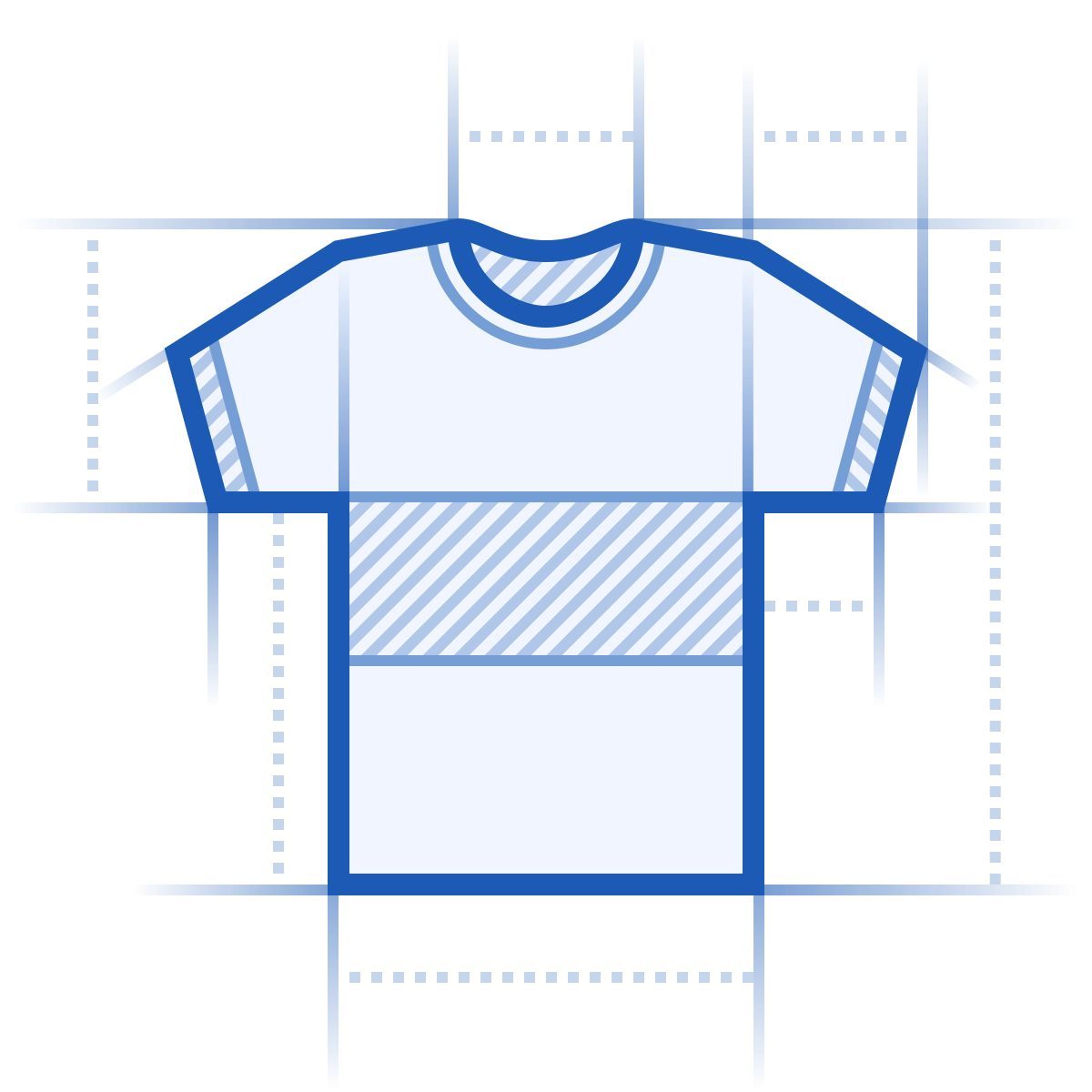 blueprint style clothes icon
