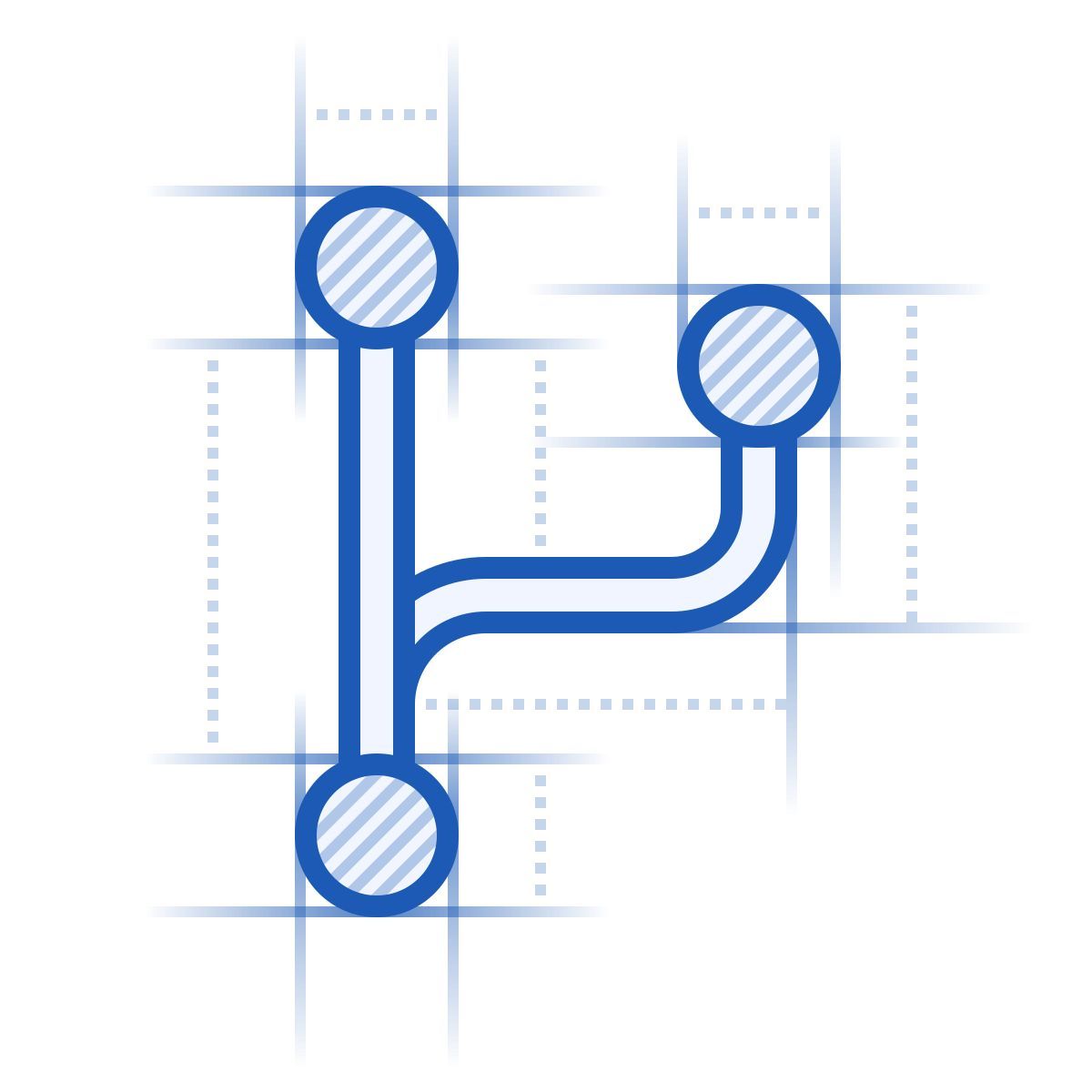 blueprint style code fork icon
