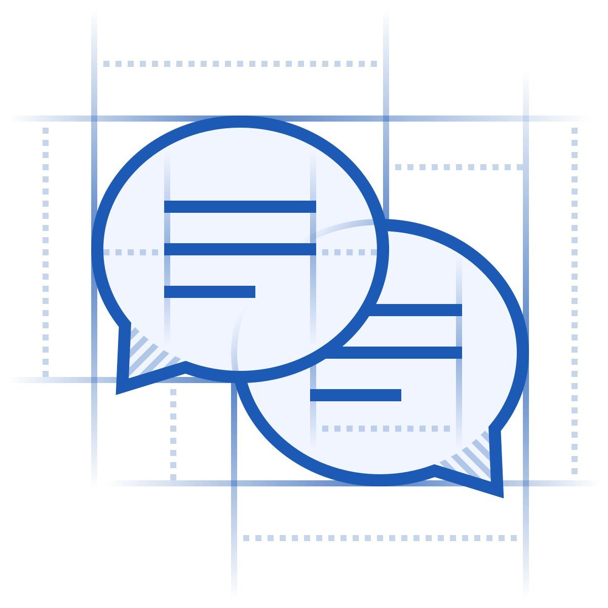 blueprint style communication icon