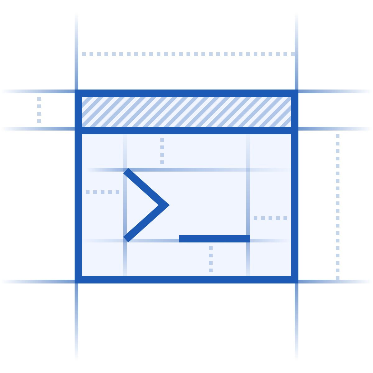 blueprint style terminal icon