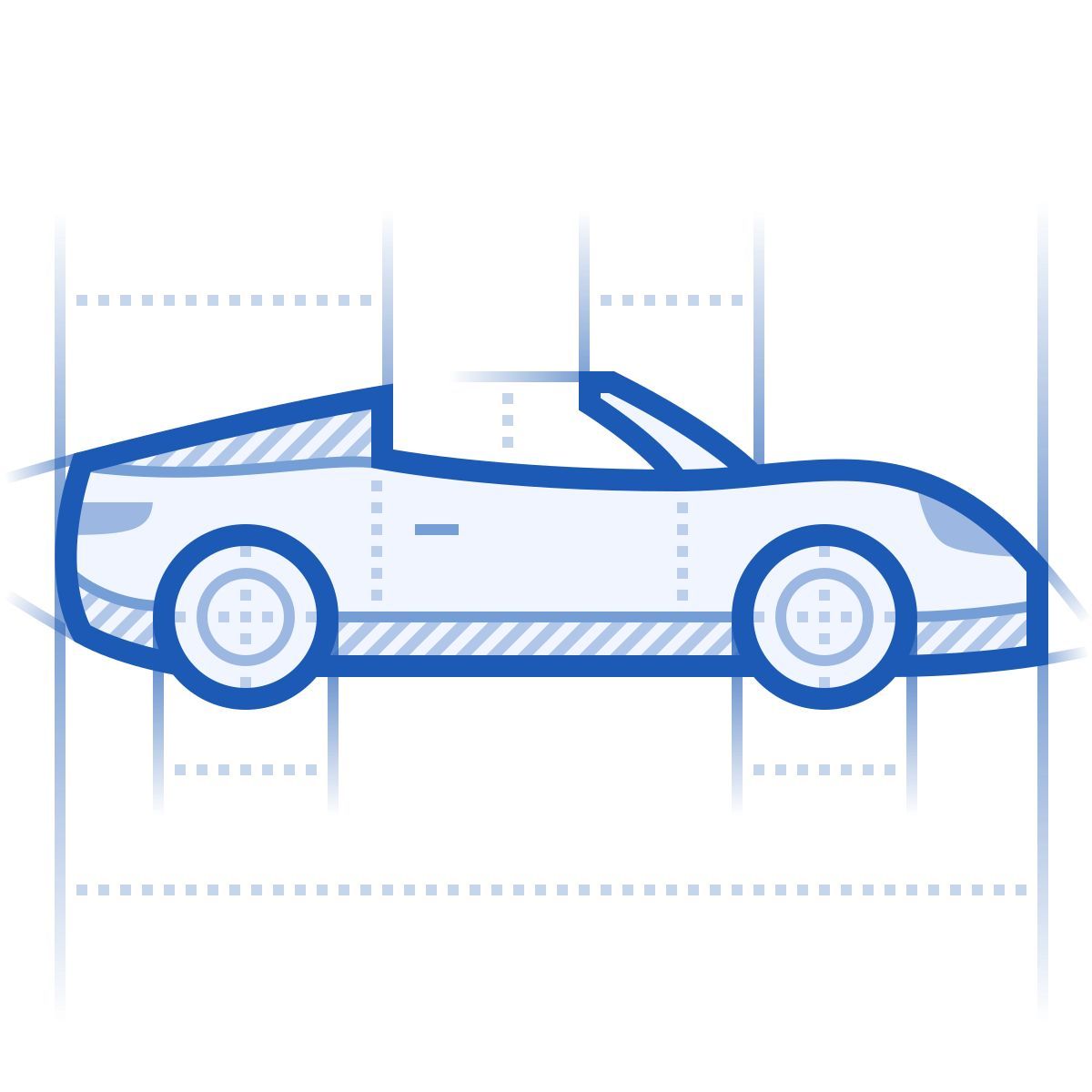 blueprint style cabrio icon