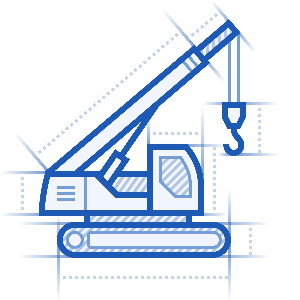icon guindaste blueprint estilo