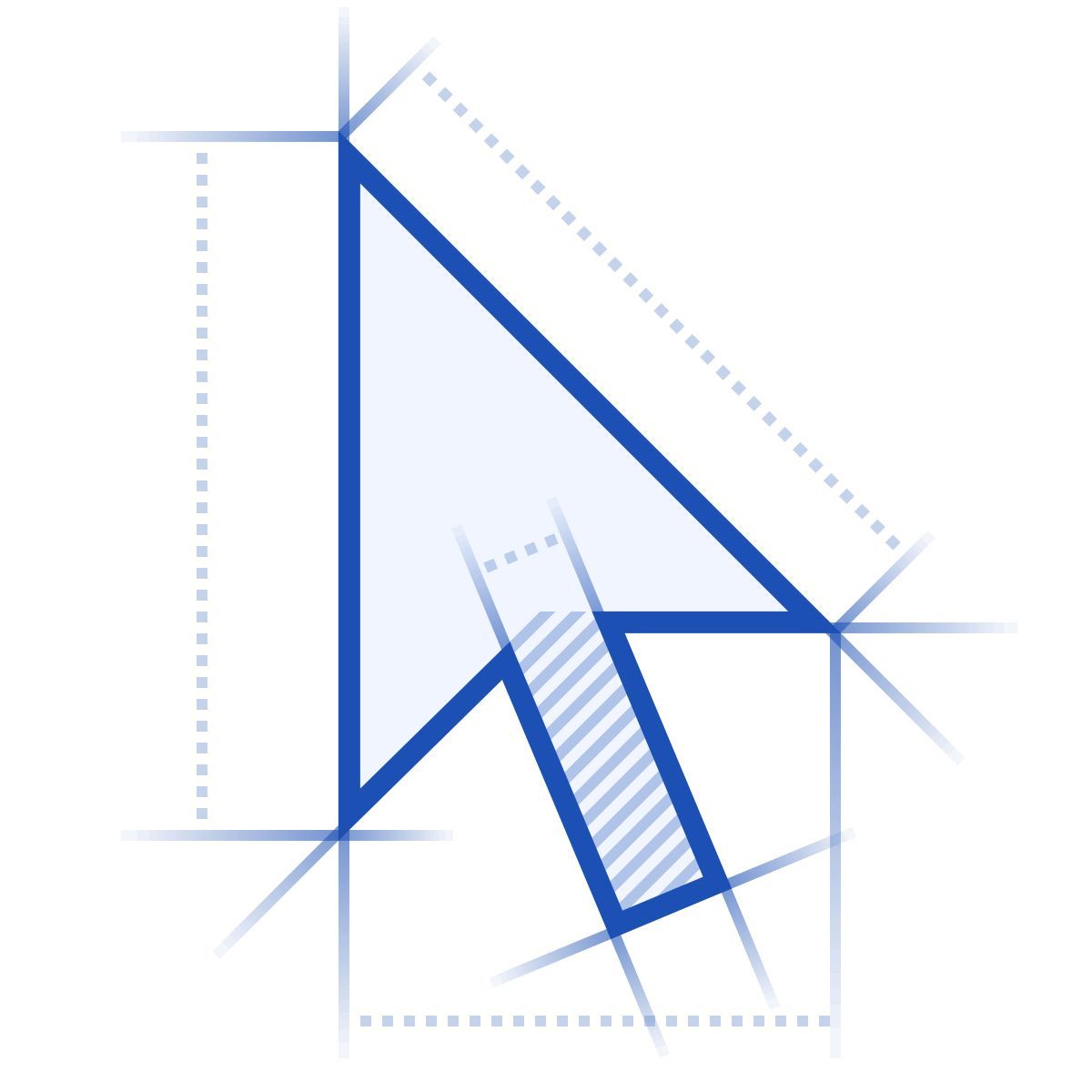 icône curseur blueprint style