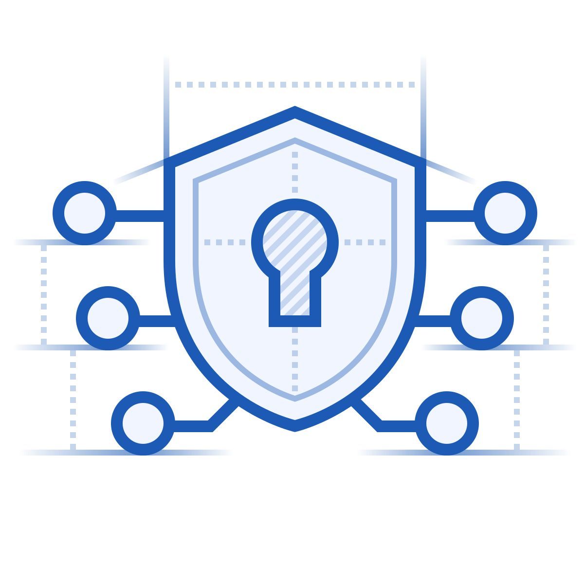 blueprint style 网络安全 icon