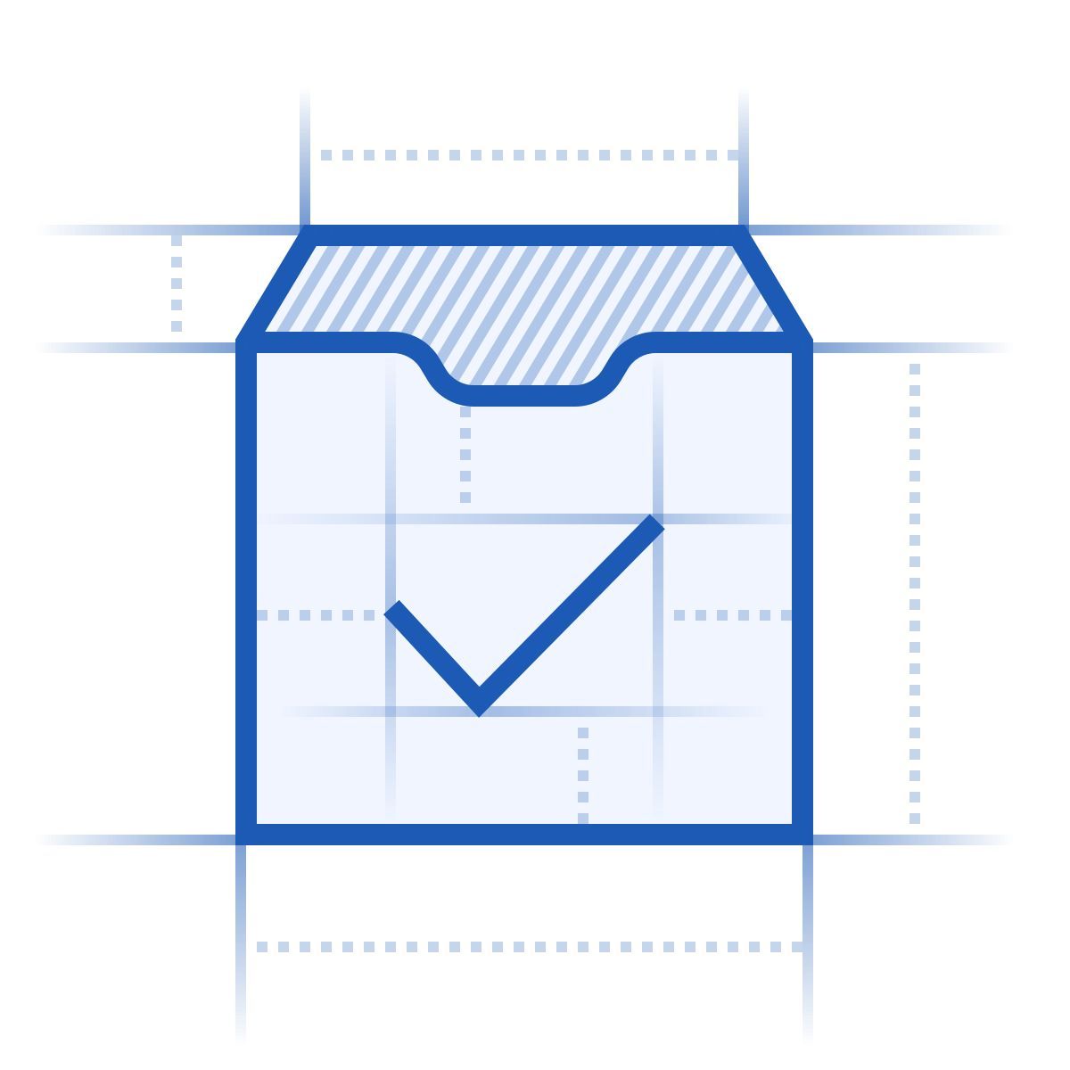 blueprint style llegaron datos icon