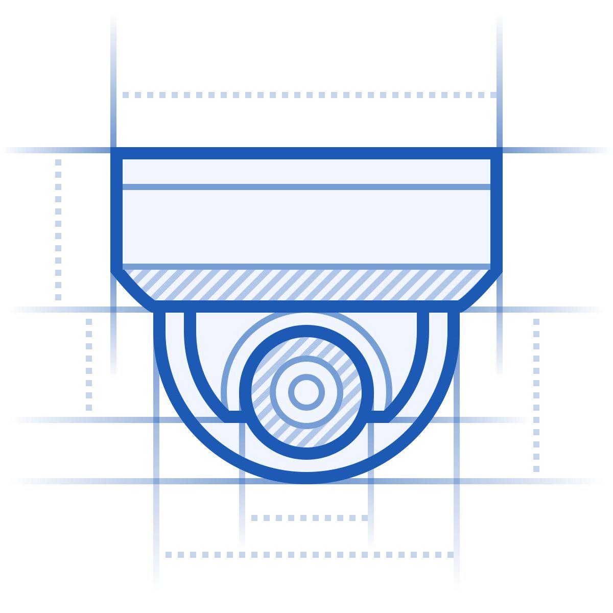 blueprint style caméra dôme icon